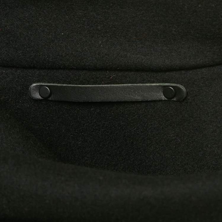 Pre Owned All Saints Black Felt and Leather Sleeve Jacket M