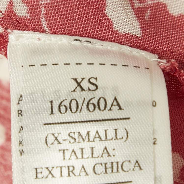 Pre Owned All Saints Pink Floral Print Crop Wrap Top XS