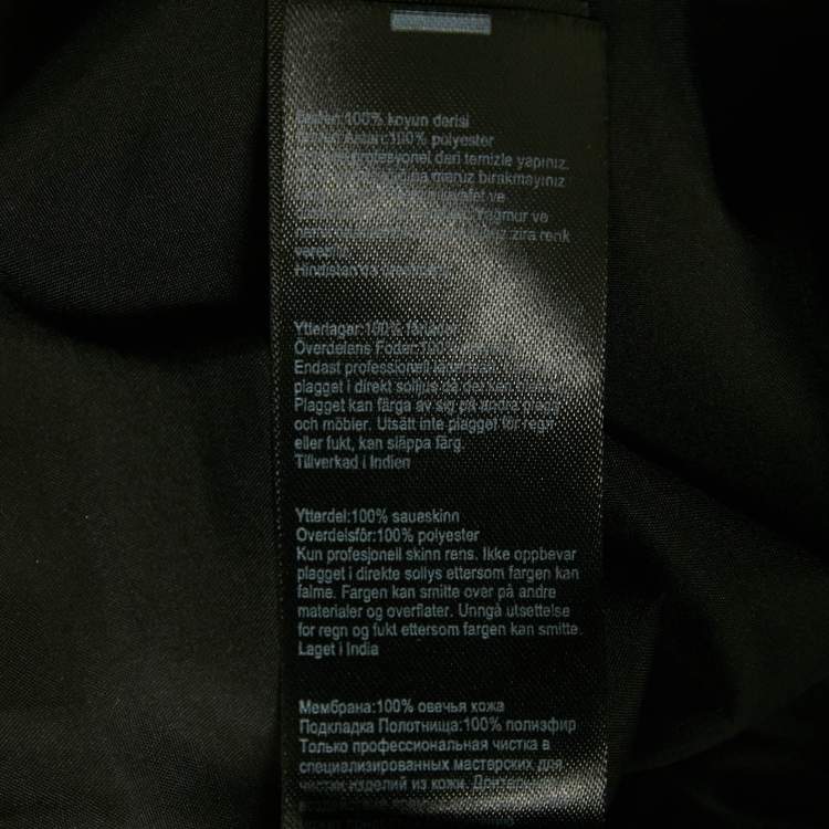 مملوكة مسبقًا All Saints Black Leather Lyra Star Skirt M