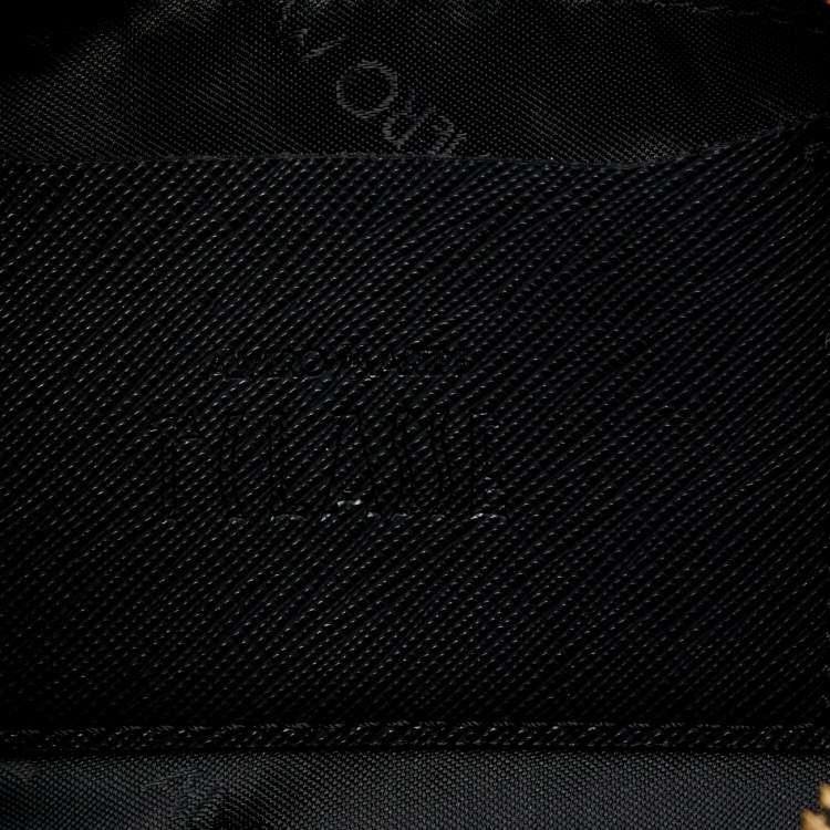 Pre Owned Alviero Martini 1A Classe Dark Blue Geo Print Velvet and Leather Shoulder Bag