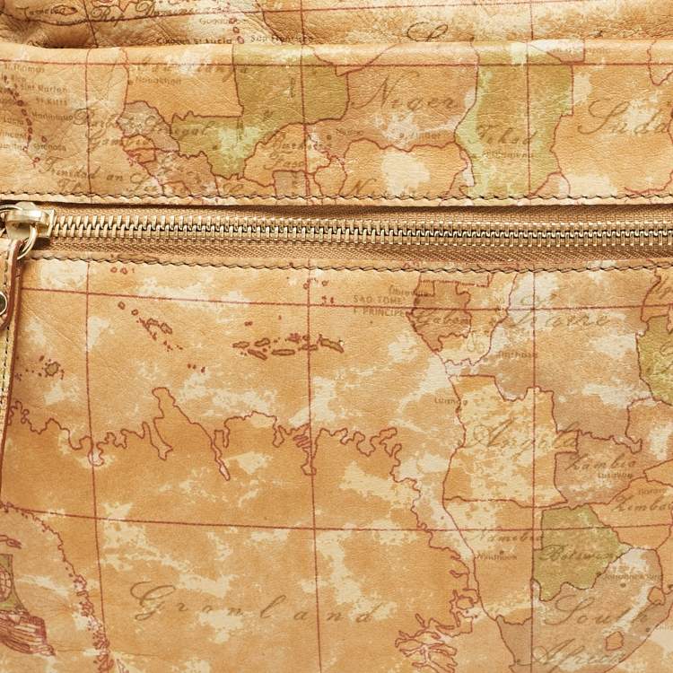 Pre Owned Alviero Martini 1A Classe Tan Leather Shoulder Bag