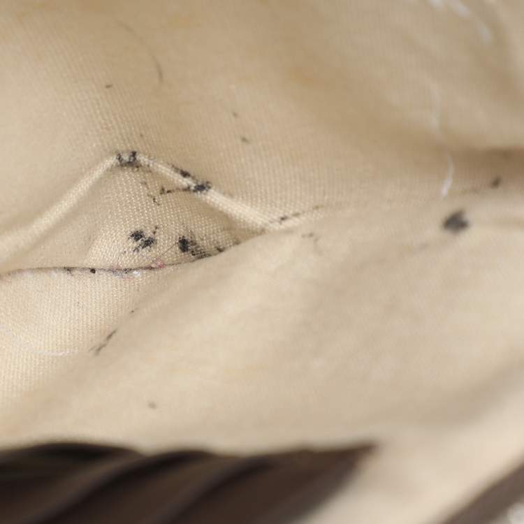 Pre Owned Alviero Martini 1A Classe Beige Coated Canvas Clutch