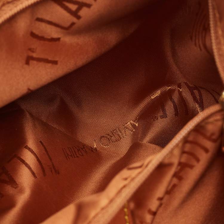 مملوكة مسبقًا Alviero Martini 1A Classe Tan Geo Classic Print Coated Canvas and Leather Tote