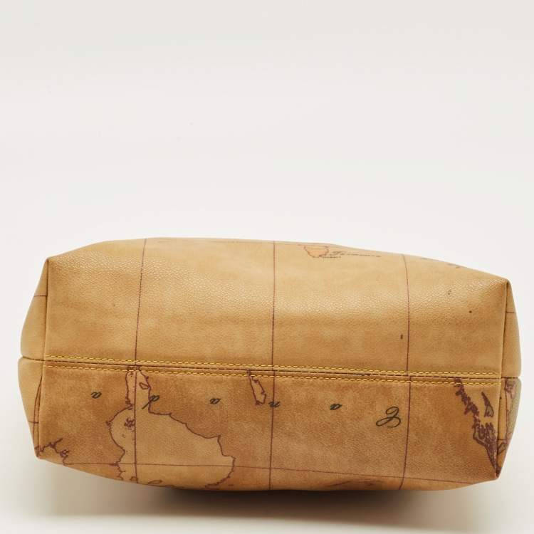 مملوكة مسبقًا Alviero Martini 1A Classe Tan Geo Classic Print Coated Canvas and Leather Tote