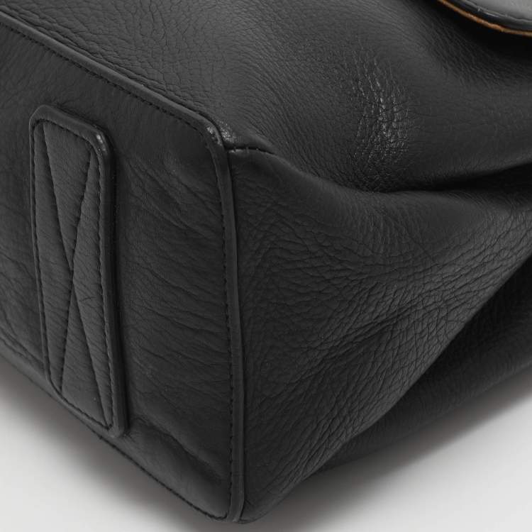 Pre Owned Alviero Martini 1A Classe Black Leather Top Handle Bag