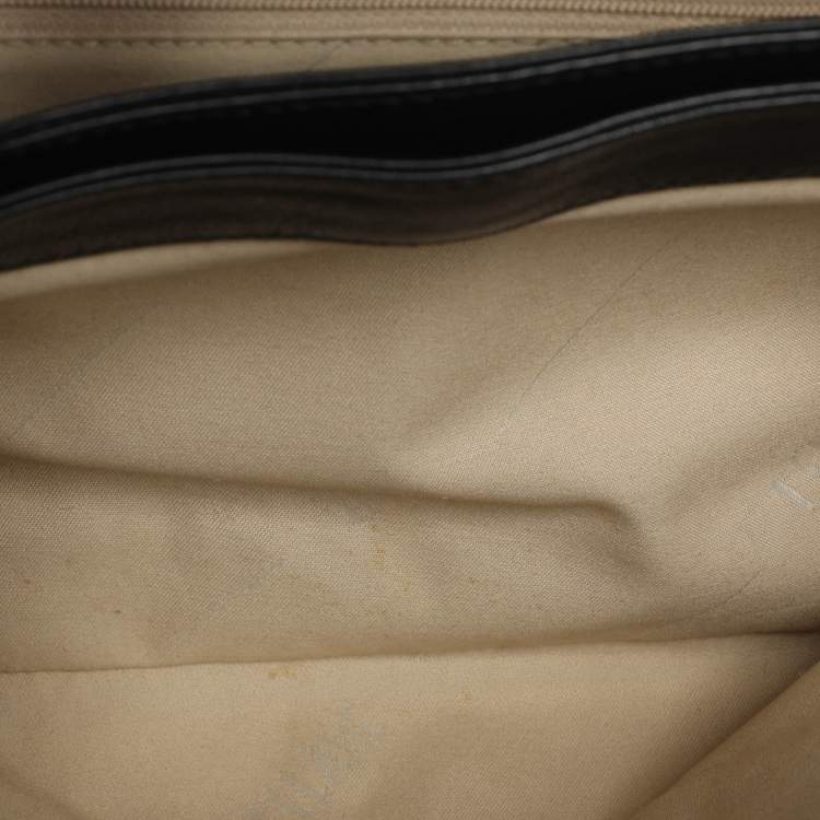 Pre Owned Alviero Martini 1A Classe Black Leather Top Handle Bag