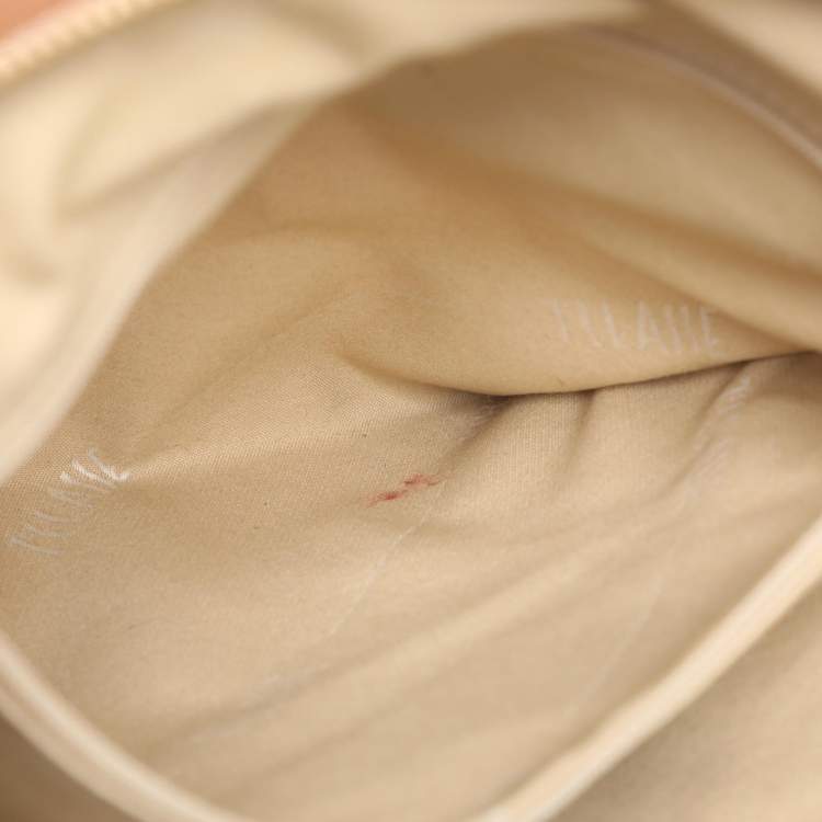 Pre Owned Alviero Martini 1A Classe Tan/Brown Geo Print Coated Canvas and Leather Tote