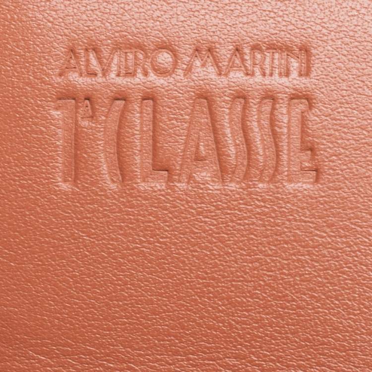 Pre Owned Alviero Martini 1A Classe Tan Geo Print Coated Canvas and Leather Continental Wallet