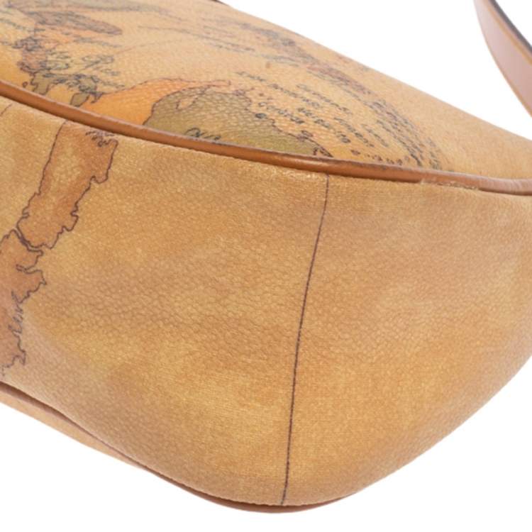 Pre Owned Alviero Martini 1A Classe Coated Canvass and Leather Baguette 