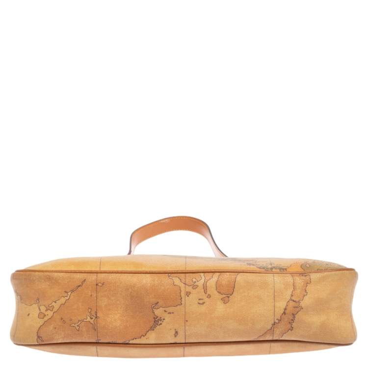 Pre Owned Alviero Martini 1A Classe Coated Canvass and Leather Baguette 