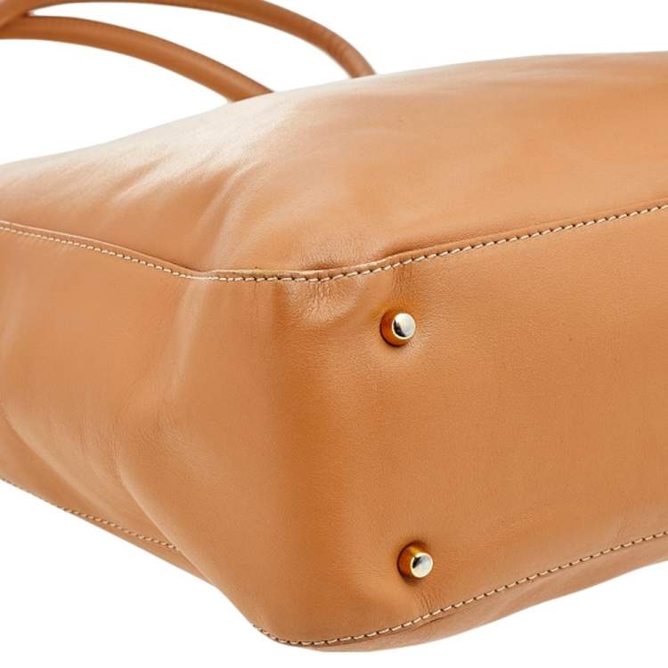 Pre Owned Alviero Martini 1A Classe Beige Leather Tote