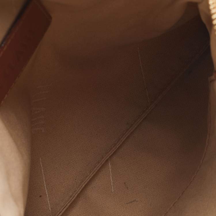 Pre Owned Alviero Martini 1A Classe Coated Canvas and Leather Zip Crossbody Bag