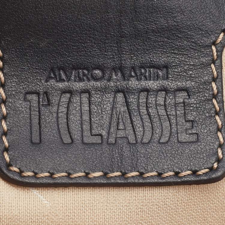 Pre Owned Alviero Martini 1A Classe Brown Nylon and Leather Shoulder Bag 