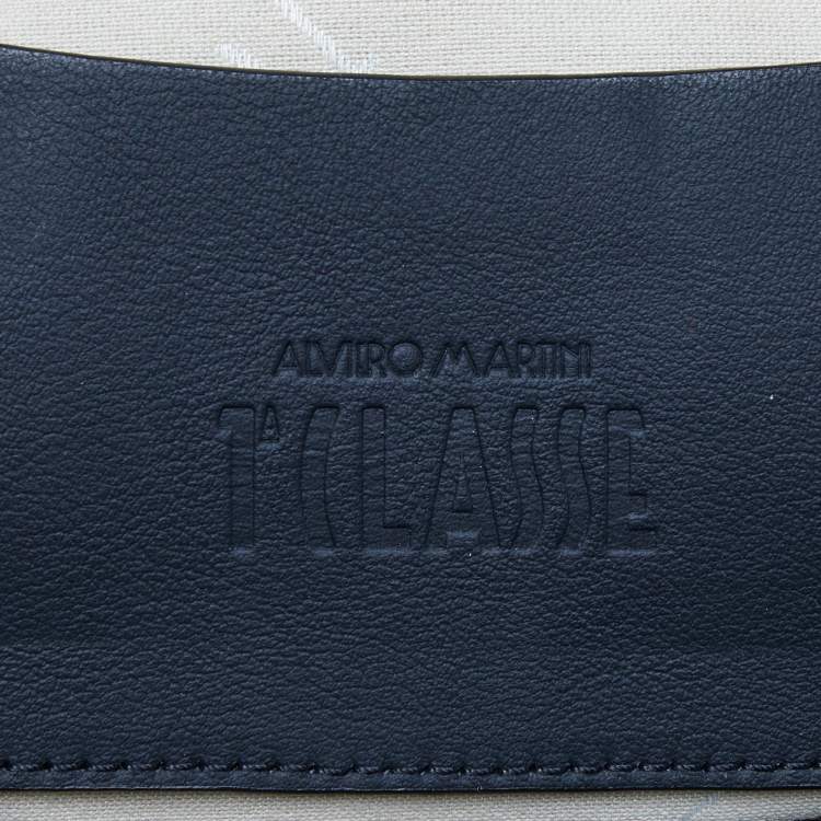 Pre Owned Alviero Martini 1A Classe Black/Tan Geo Print Coated Canvas and Leather Shoulder Bag