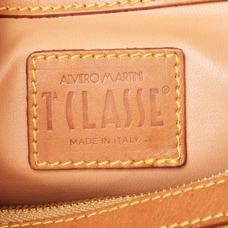 Pre Owned Alviero Martini 1A Classe Beige/Brown Geo Classic Boston Bag