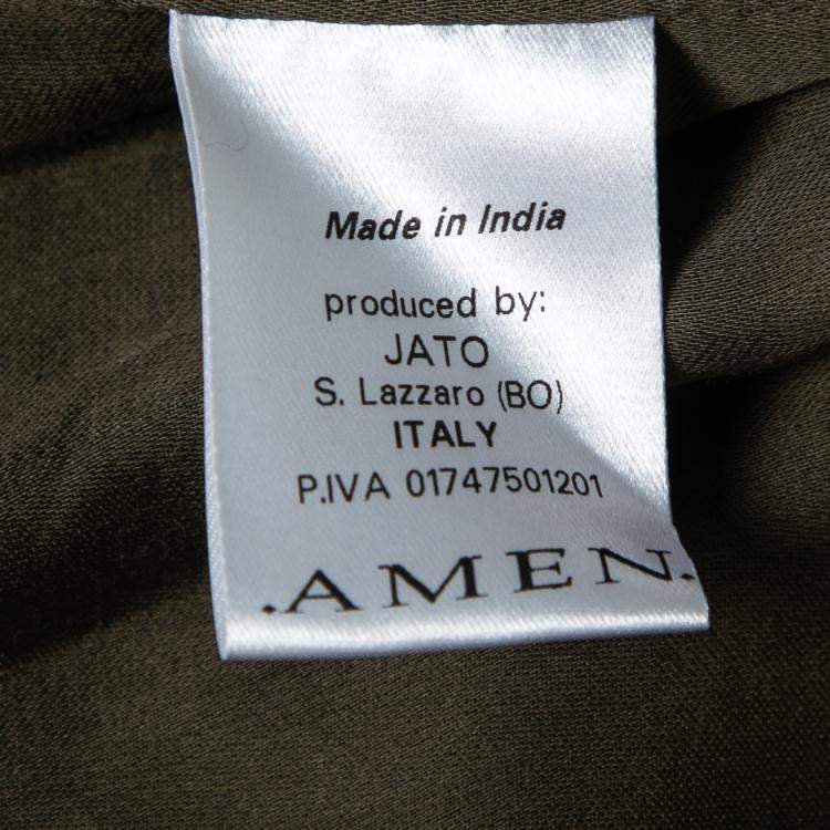 Pre Owned Amen Multicolor Sequin Embellished Satin Bomber Jacket M 