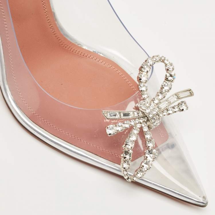 مملوكة مسبقًا Amina Muaddi Transparent PVC Rosie Pumps Size 38