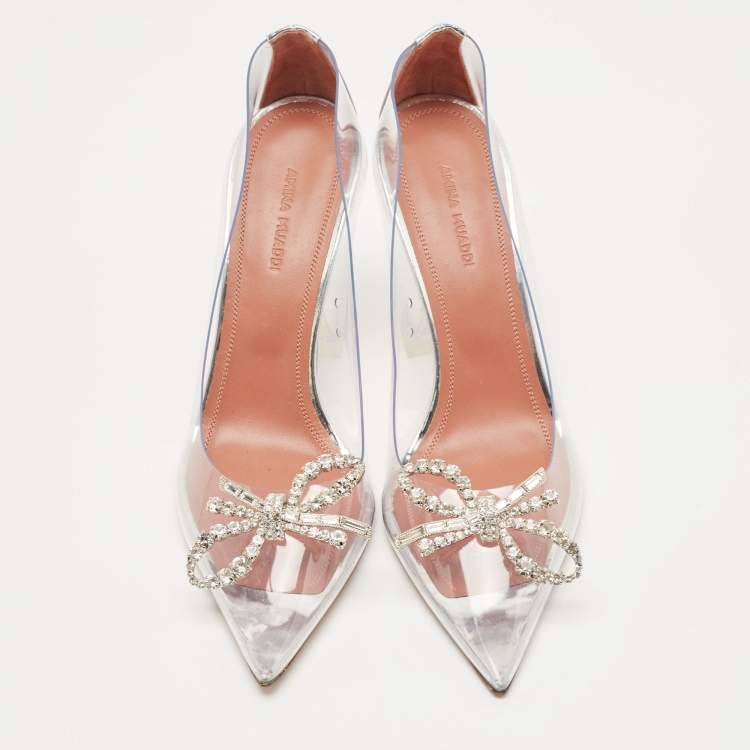 مملوكة مس�بقًا Amina Muaddi Transparent PVC Rosie Pumps Size 38