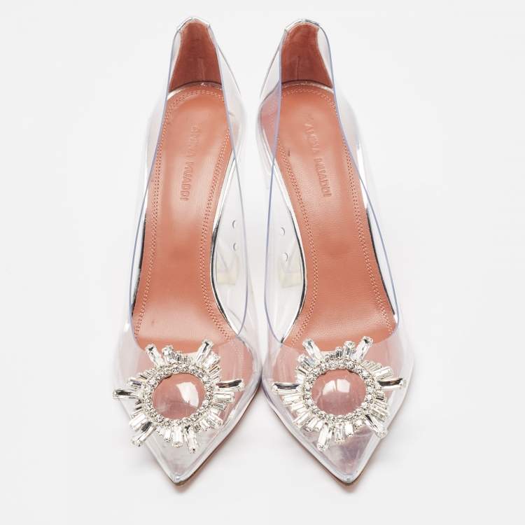 مملوكة مسبقًا Amina Muaddi Transparent PVC Begum Pumps Size 37
