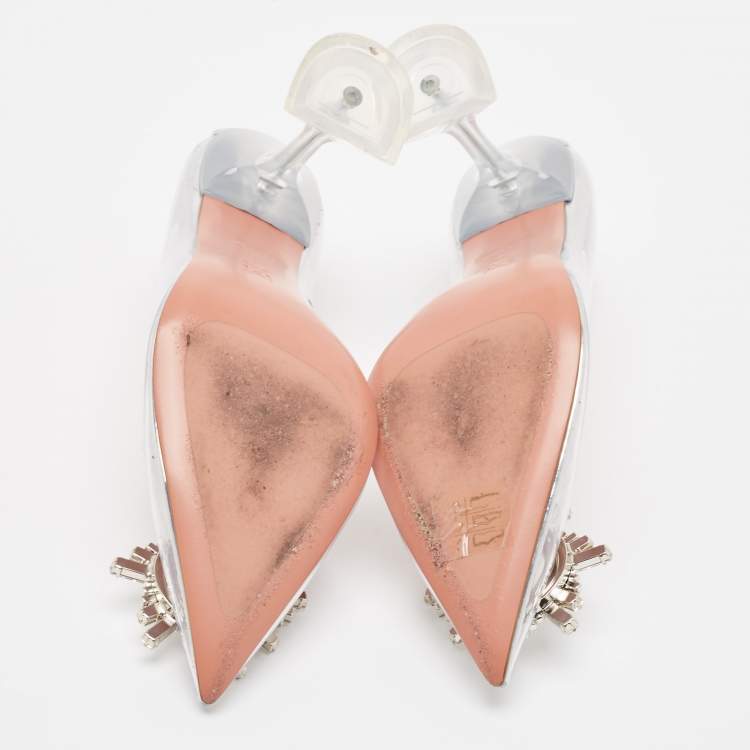 مملوكة مسبقًا Amina Muaddi Transparent PVC Begum Pumps Size 37
