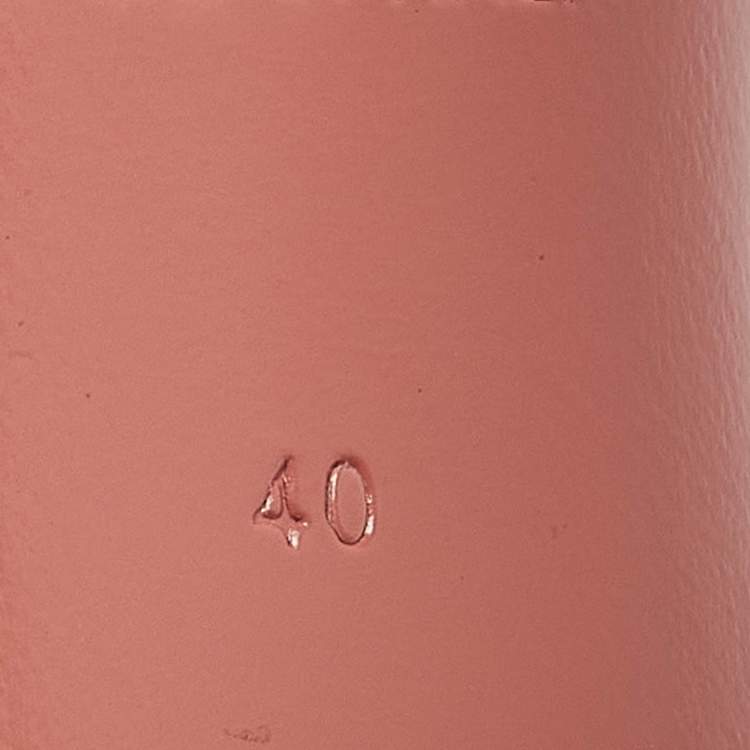 Pre Owned Amina Muaddi Pink Satin Begum Pumps Size 40
