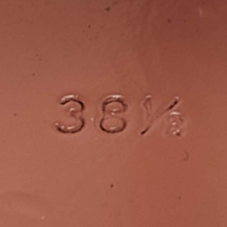 Pre Owned Amina Muaddi Gilda Size 38.5 Black Patent Leather Ankle Strap Sandals