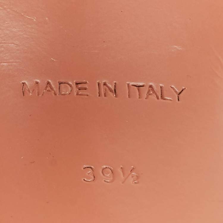 Pre Owned Amina Muaddi Gilda Size 39.5 Black Satin Ankle Strap Sandals