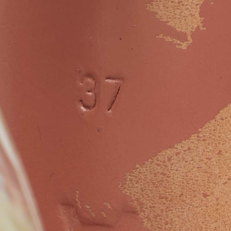 Pre Owned Amina Muaddi Begum Size 37 Transparent PVC Slingback Pumps