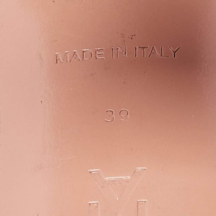 Pre Owned Amina Muaddi Gilda Size 39 Gold Satin Ankle Strap Sandals