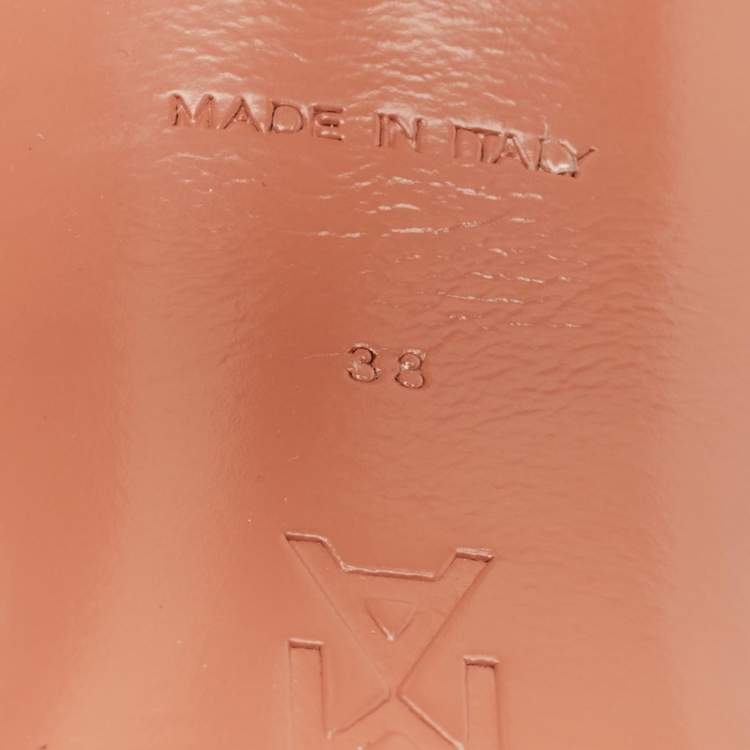 Pre Owned Amina Muaddi Begum Size 38 Blue Satin Slingback Pumps