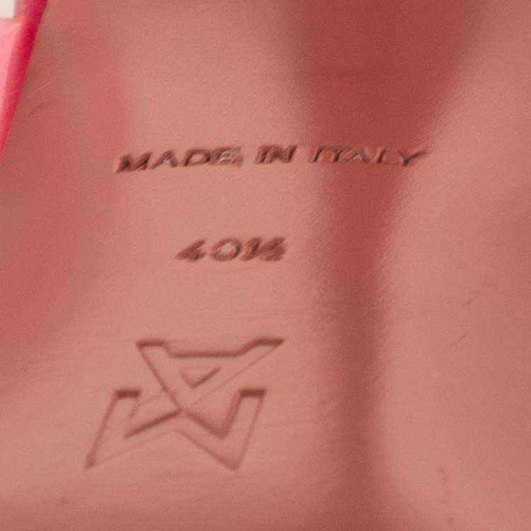 Pre Owned Amina Muaddi Pink PVC  Begum Crystal Embellished Slingback Pumps  40.5