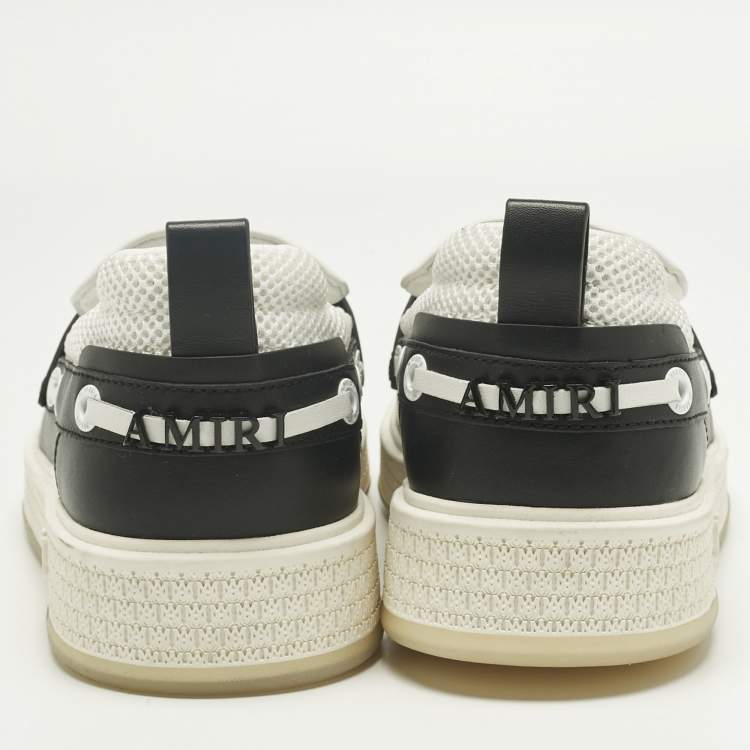 Pre Owned Amiri White Leather and Mesh MA1 Tassel  Sneaker Loafer Size 46