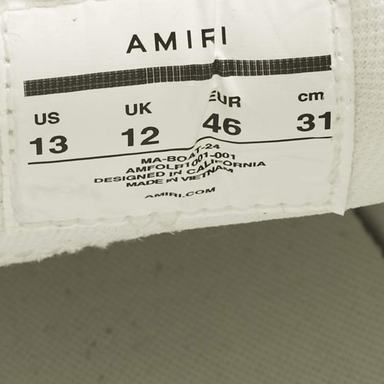 Pre Owned Amiri White Leather and Mesh MA1 Tassel  Sneaker Loafer Size 46