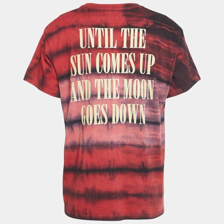 Pre Owned Amiri Red Wild Ones Print Jersey Tie-Dye T-Shirt M