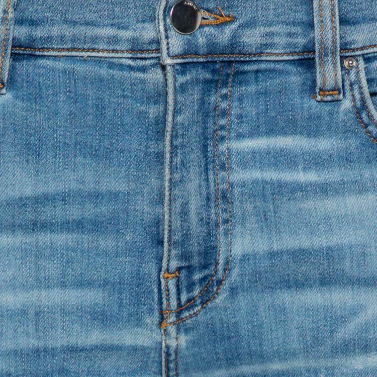 Pre Owned Amiri Blue Denim Side Chain Detail Skinny Jeans M