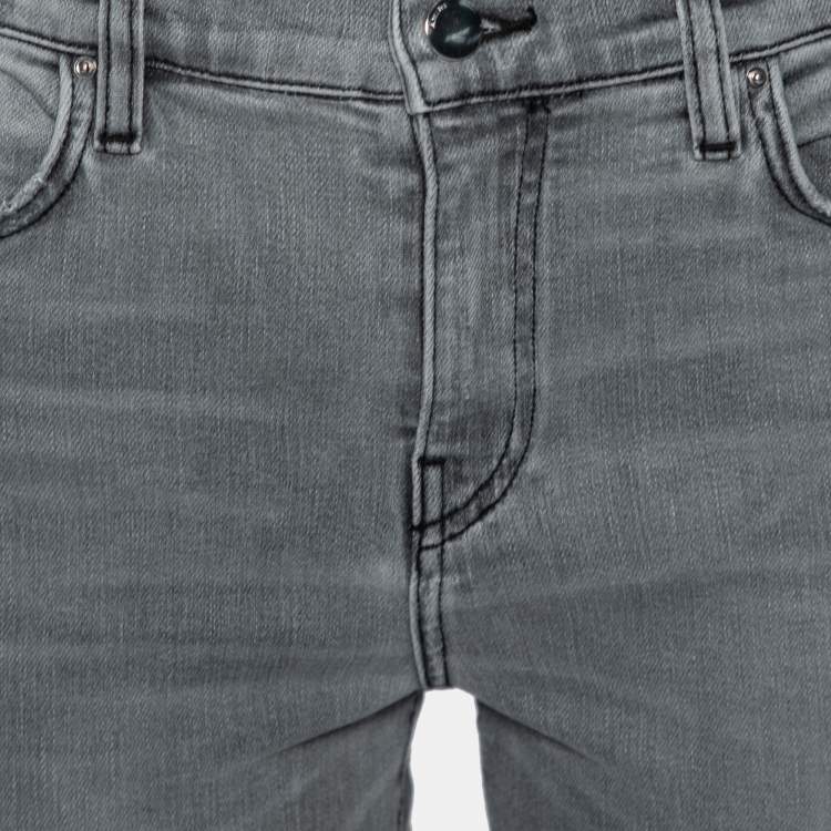 Pre Owned Amiri Grey Denim Distressed Skinny Jeans S 