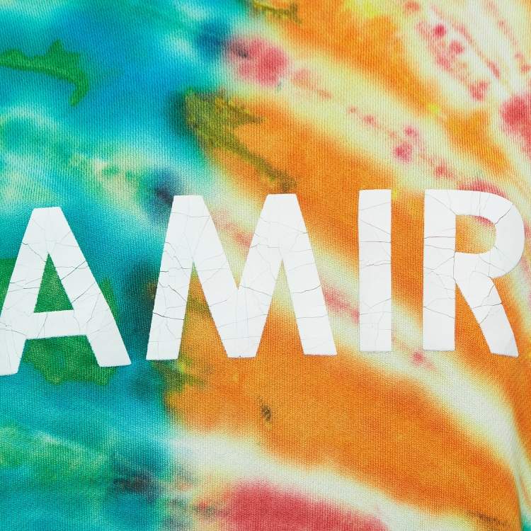 Pre Owned Amiri Multicolor Tye-Dye Effect Cotton Sweatshirt M