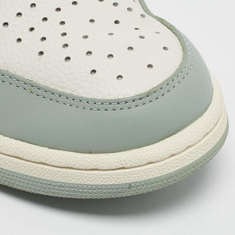Pre Owned Amiri White/Mint Green Leather Skel Low Top Sneakers Size 39