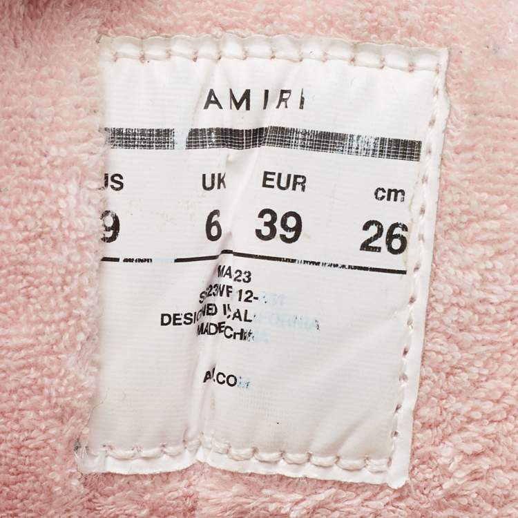 Pre Owned Amiri Pink/White Mesh and Leather MA-1 Sneakers Size 39