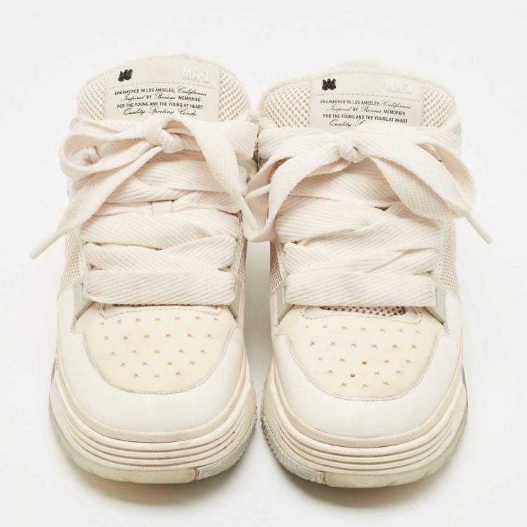 Pre Owned Amiri Tricolor Mesh and Leather MA-1 Sneakers Size 40