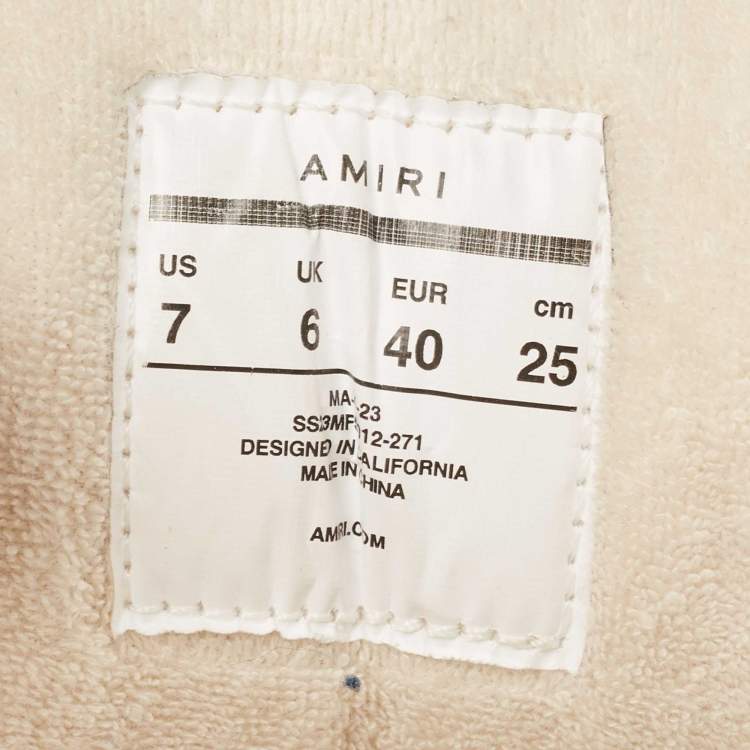Pre Owned Amiri Tricolor Mesh and Leather MA-1 Sneakers Size 40