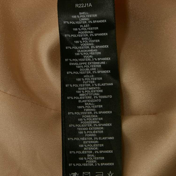 Pre Owned Andrea Iyamah Light Orange/Peach Chiffon Cut-Out Tie-Up Detail Jumpsuit S