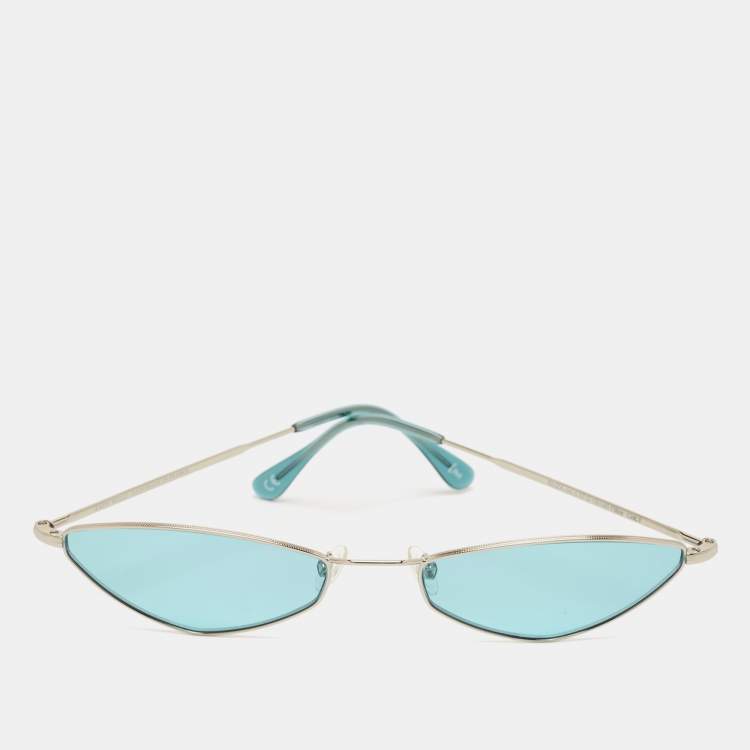 Pre Owned Andy Wolf Green Eliza Cat Eye Sunglasses