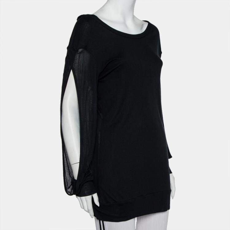 Tシャツ・カットソー ANN DEMEULEMEESTER Women Tops B0012329FA434 099 BLACK Davy Long Sleeve T-Shirt – Ann Demeulemeester