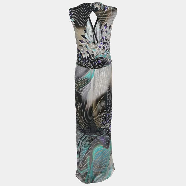 Pre Owned Anna Scholz Multicolor Jersey Digital Print Sleeveless Maxi Dress XXL