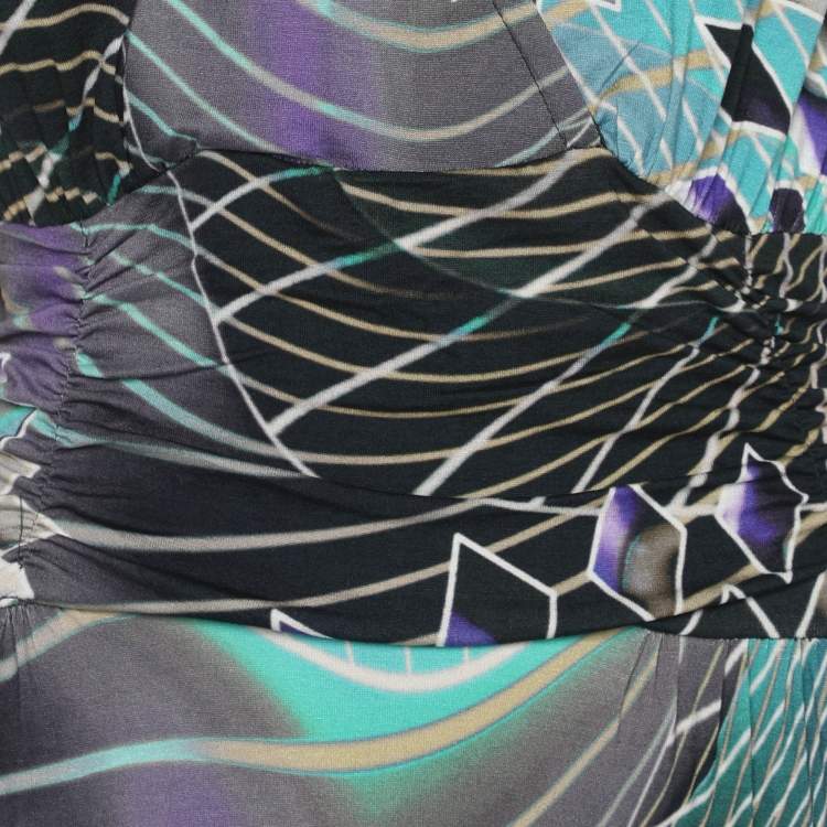 Pre Owned Anna Scholz Multicolor Jersey Digital Print Sleeveless Maxi Dress XXL