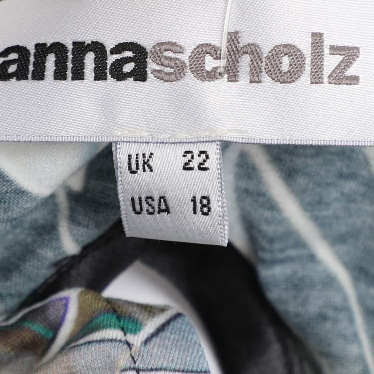 Pre Owned Anna Scholz Multicolor Jersey Digital Print Sleeveless Maxi Dress XXL