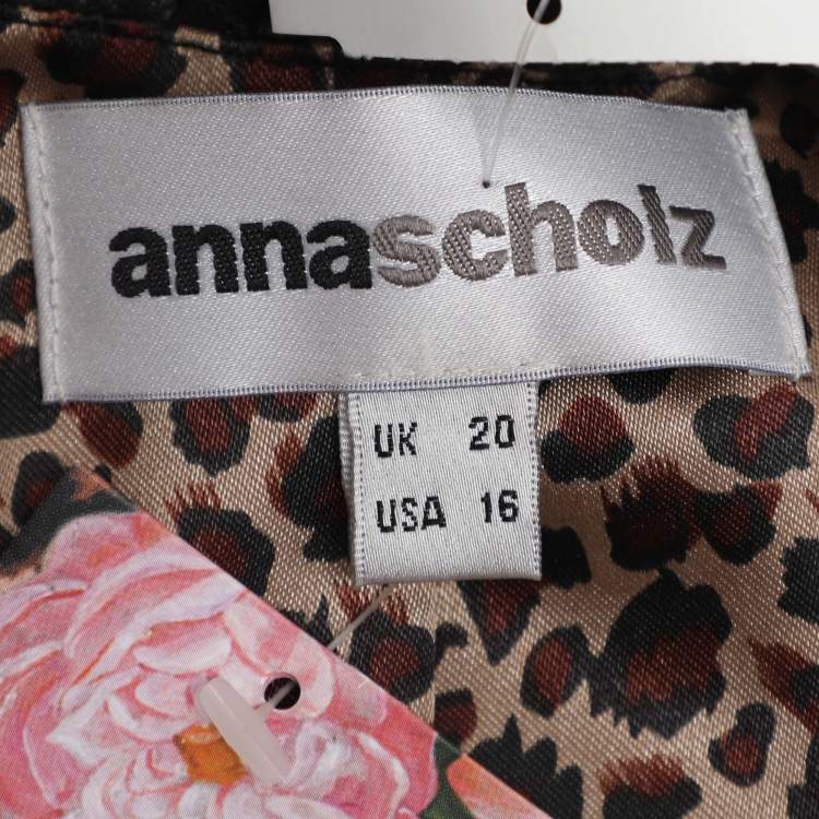 Pre Owned Anna Scholz Black Leather Jacket XL