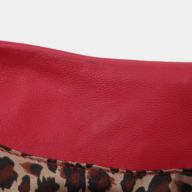 Pre Owned Anna Scholz Red Leather Jacket XL