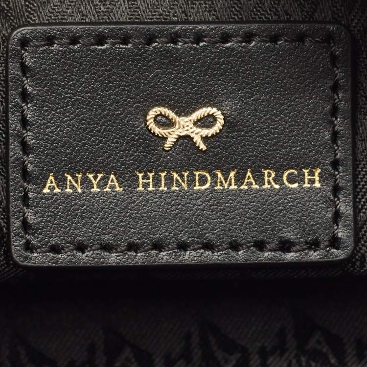 Pre Owned حقيبة صغيرة انيا هندمارش غيرلي ستاف نايلون أسود